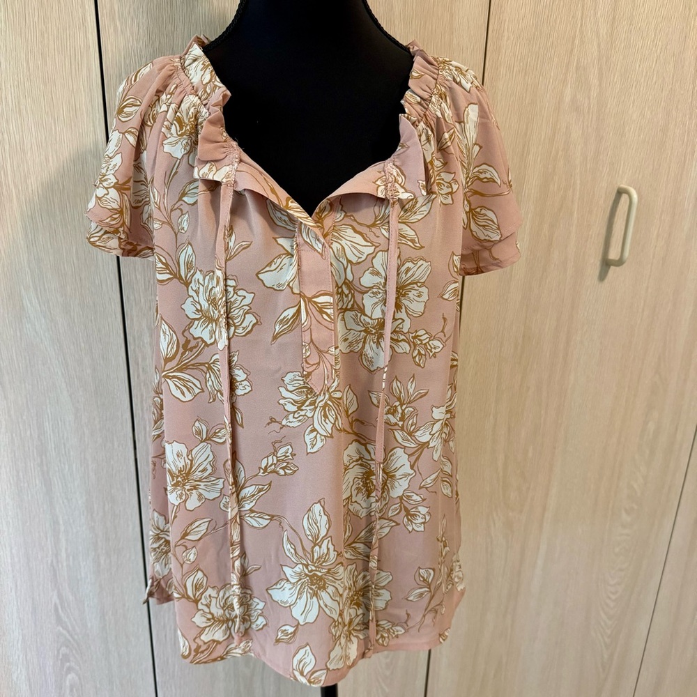Counterparts Blush Floral Blouse